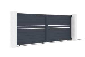 Sliding gate kit 4m CIMONE H.140cm grey aluminium 4