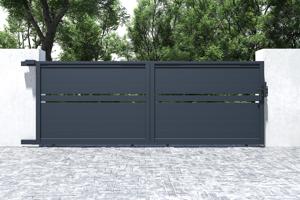Sliding gate kit 4m CIMONE H.140cm grey aluminium 7