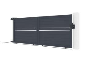 Sliding gate kit 4m CIMONE H.140cm grey aluminium 9