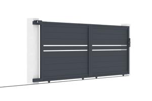 Sliding gate kit 4m CIMONE H.140cm grey aluminium 10