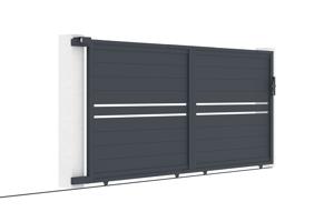 Schiebetor 4m CIMONE H.160 graues Aluminium 10