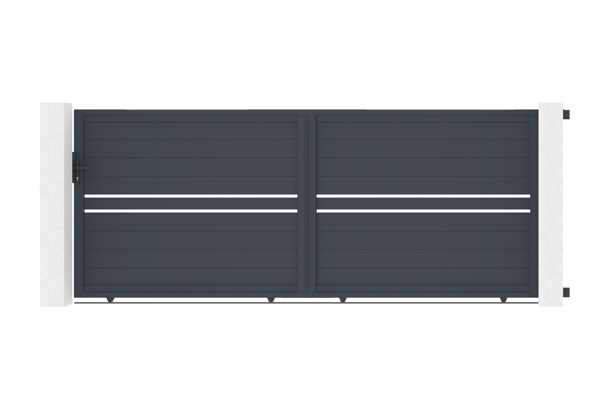 Skydeport 4m CIMONE H.160 grå alu 2