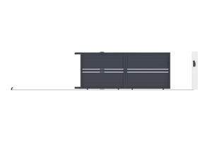 Schiebetor 4m CIMONE H.160 graues Aluminium 11