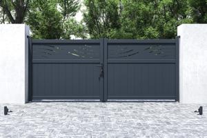 HALTI H.140 grey aluminium swing gate 3.4m 6