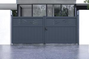 HALTI H.140 grey aluminium swing gate 3.4m 2