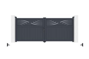HALTI H.140 grey aluminium swing gate 3.4m 7