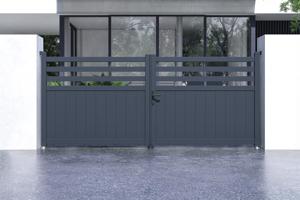 Portail battant NEVIS 340x140cm gris 2