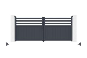 Portail battant NEVIS 340x140cm gris 7