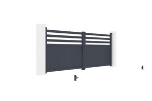 Portail battant NEVIS 340x140cm gris 8