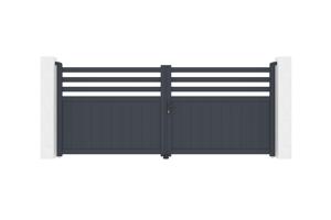 Draaipoort 3,4m NEVIS H.140 grijs aluminium main image