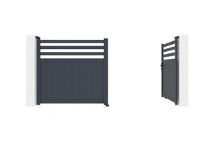 Swing gate 3,4m NEVIS H.160 grey aluminium 5
