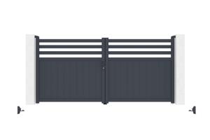 Swing gate 3,4m NEVIS H.160 grey aluminium 7