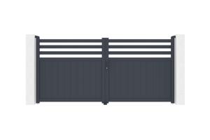 Draaipoort 3,4m NEVIS H.160 grijs aluminium main image