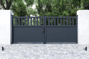 Swing gate 3,4m SANTIS H.140 grey aluminium 6