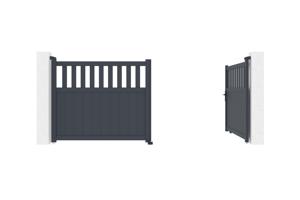 Swing gate 3,4m SANTIS H.140 grey aluminium 5