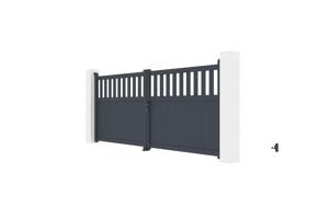 Swing gate 3,4m SANTIS H.140 grey aluminium 4
