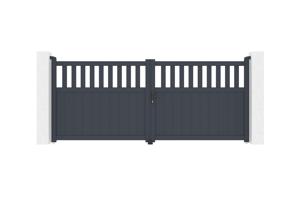 Cancello battente 3,4m SANTIS H.140 alluminio grigio main image