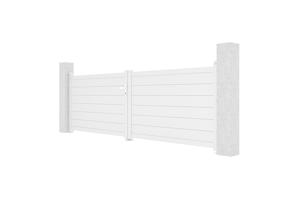Portão giratório 3,5m EIGER H.115 alumínio branco 10