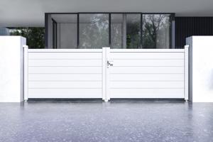 Portão giratório 3,5m EIGER H.115 alumínio branco 3