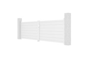 Portão giratório 3,5m EIGER H.115 alumínio branco 5