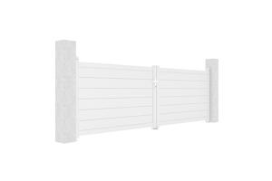 Portão giratório 3,5m EIGER H.115 alumínio branco 9