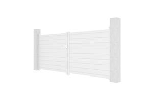 Swing gate 3,5m EIGER H.140 white aluminium 12
