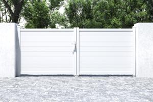 Swing gate 3,5m EIGER H.140 white aluminium 9
