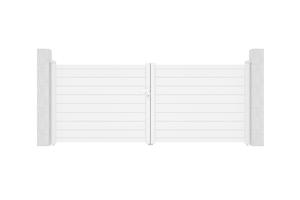 Swing gate 3,5m EIGER H.140 white aluminium 10