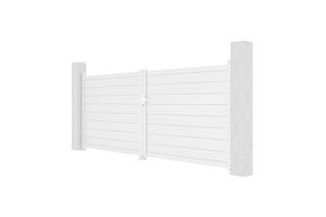 Swing gate 3,5m EIGER H.140 white aluminium 4