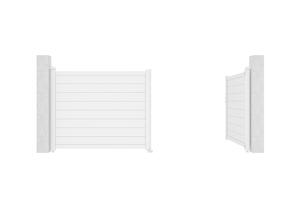 Swing gate 3,5m EIGER H.140 white aluminium 5