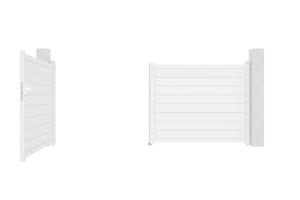 Swing gate 3,5m EIGER H.140 white aluminium 13