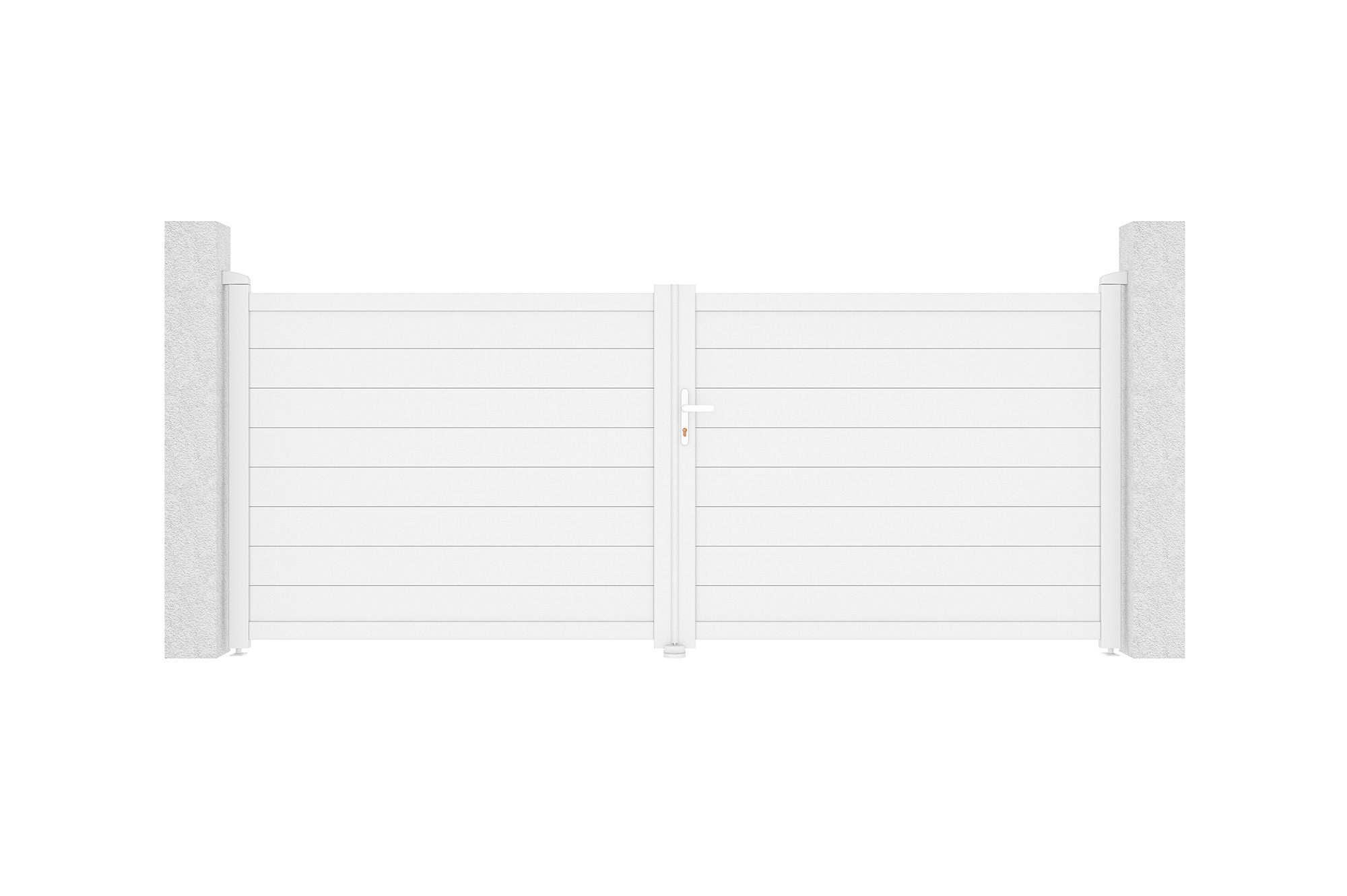 Portail battant 3,5m EIGER H.140cm blanc 1