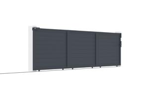Schiebetor 6m EIGER H.140cm graues Aluminium 8