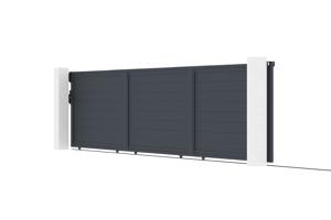 Schiebetor 6m EIGER H.140cm graues Aluminium 4