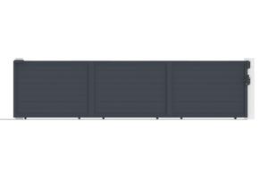Schiebetor 6m EIGER H.140cm graues Aluminium 7