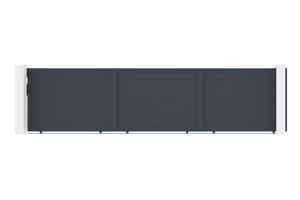 Drsna vrata 6m EIGER H.140cm siv aluminij main image