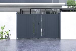 Portail battant 3m GIONA H.180cm alu + motorisation BUNKER B500 2