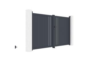 Portail battant 3m GIONA H.180cm alu + motorisation BUNKER B500 3