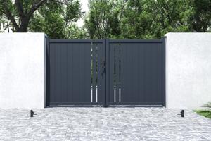 Portail battant 3m GIONA H.180cm alu + motorisation BUNKER B500 6