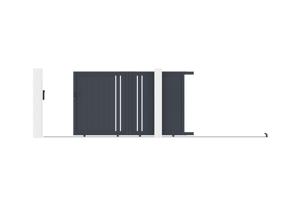 Portão de correr 3m GIONA H.180cm alumínio + portão GIONA H180 CINZA 5