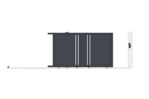 Portão de correr 3m GIONA H.180cm alumínio + portão GIONA H180 CINZA 10