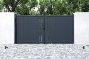 Swing gate 3,5m GIONA H.180 grey aluminium 6