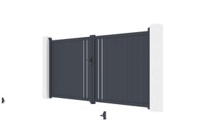 Swing gate 3,5m GIONA H.180 grey aluminium 8