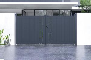 Swing gate 3,5m GIONA H.180 grey aluminium 2