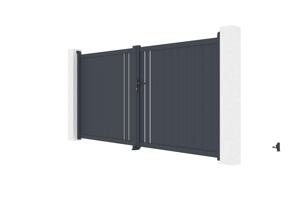 Swing gate 3,5m GIONA H.180 grey aluminium 4