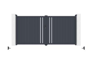 Swing gate 3,5m GIONA H.180 grey aluminium 7