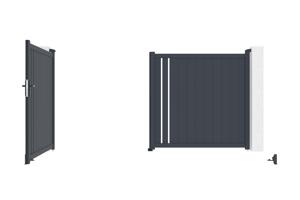 Swing gate 3,5m GIONA H.180 grey aluminium 10
