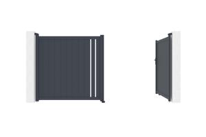 Swing gate 3,5m GIONA H.180 grey aluminium 5