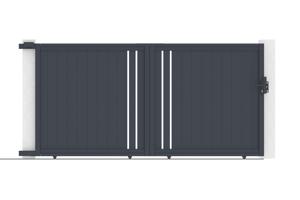 Portail coulissant 3,5m GIONA H.180cm aluminium gris 7