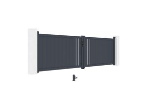 Swing gate 4m GIONA H.120 grey aluminium 9